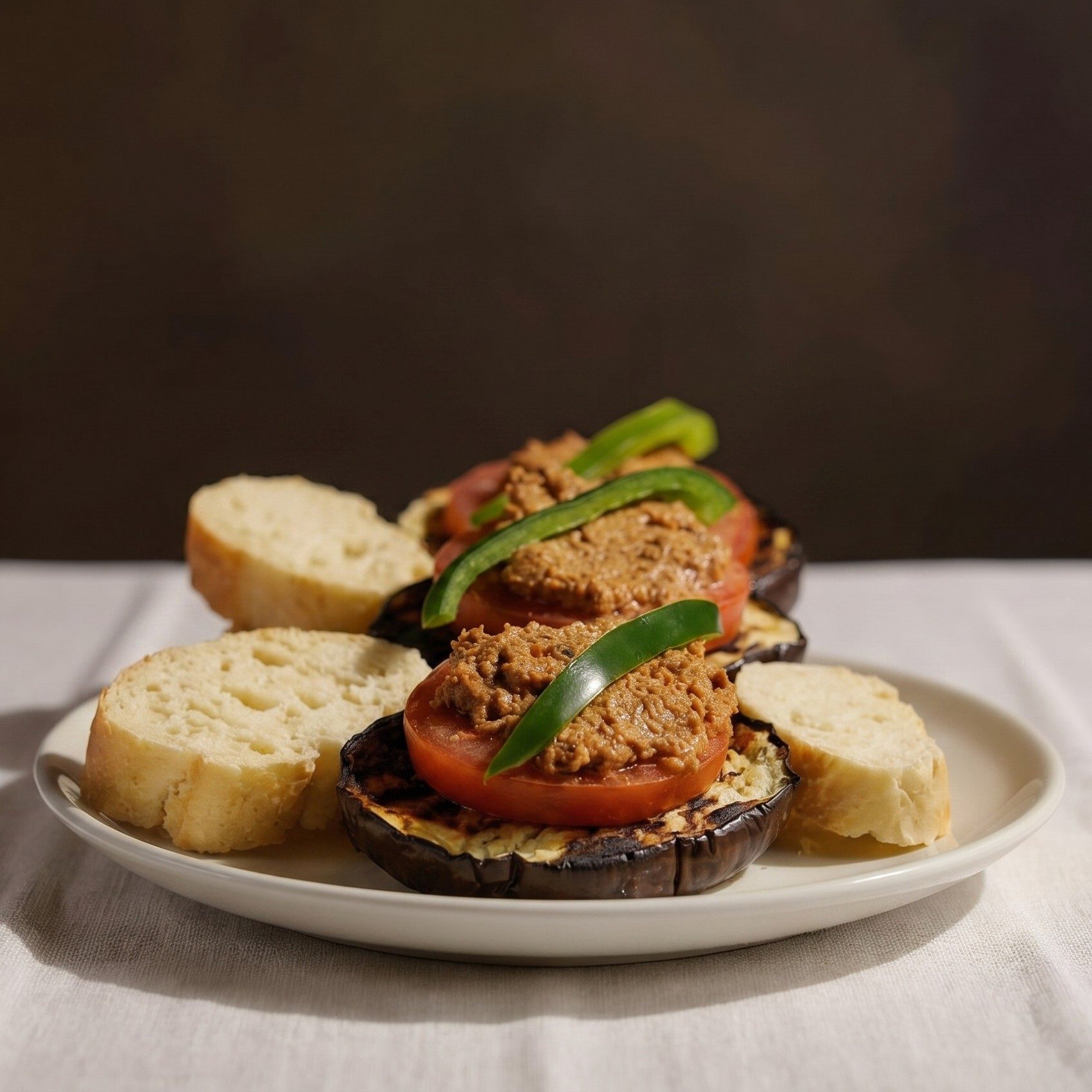 Eggplant with Tapenade.